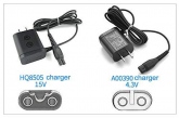 Cargador UK Plug A00390 para afeitadora Philips Norelco 