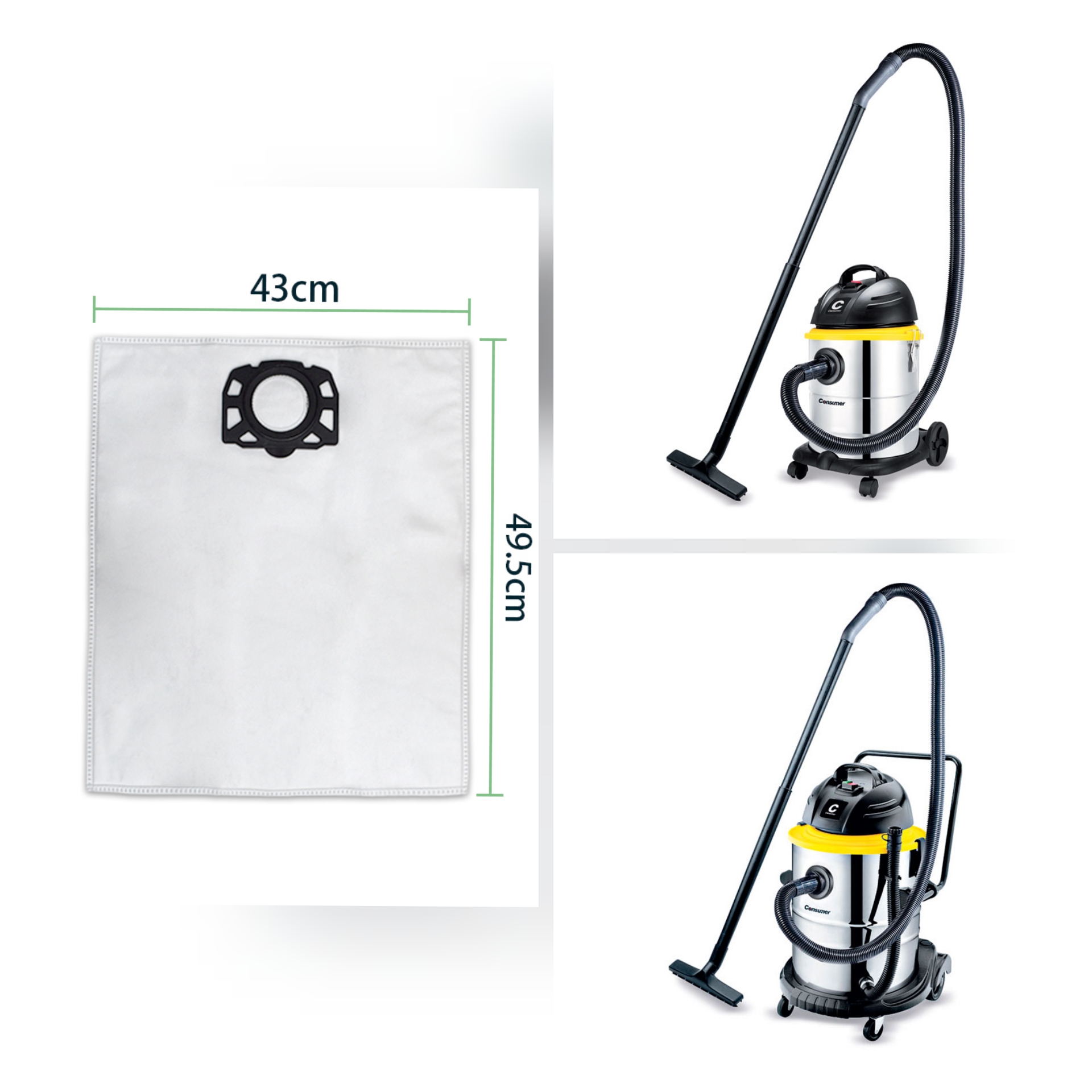 Bolsas de Repuesto para Aspiradoras Consumer
