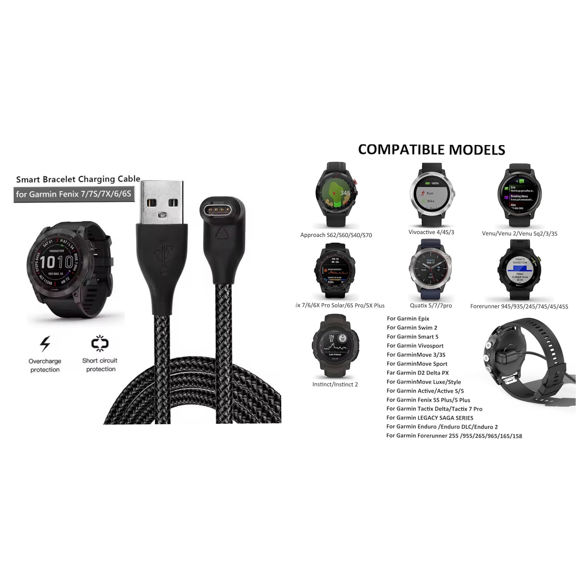 Cargadores de relojes Garmin